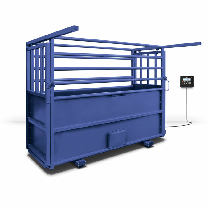 Balance industrielle adaptée au pesage de structures rigides et de cages d'animaux